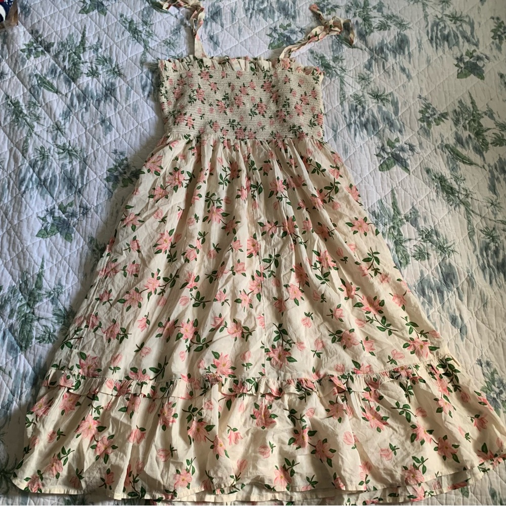 Draper James Taylor Smocked Dress Magnolia Floral S Smocked View 5